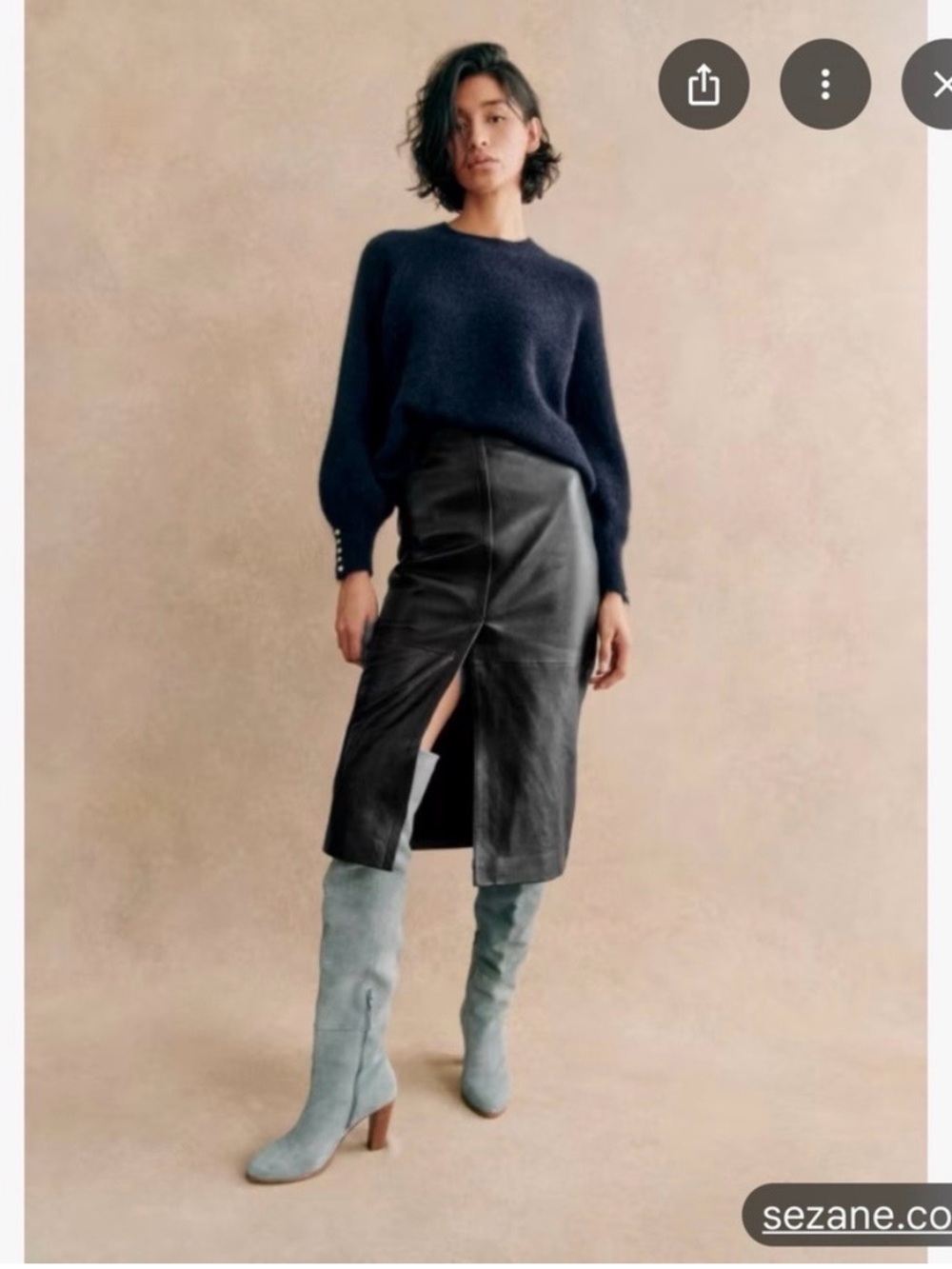 Sezane Louise Jumper Navy Blue - Size M